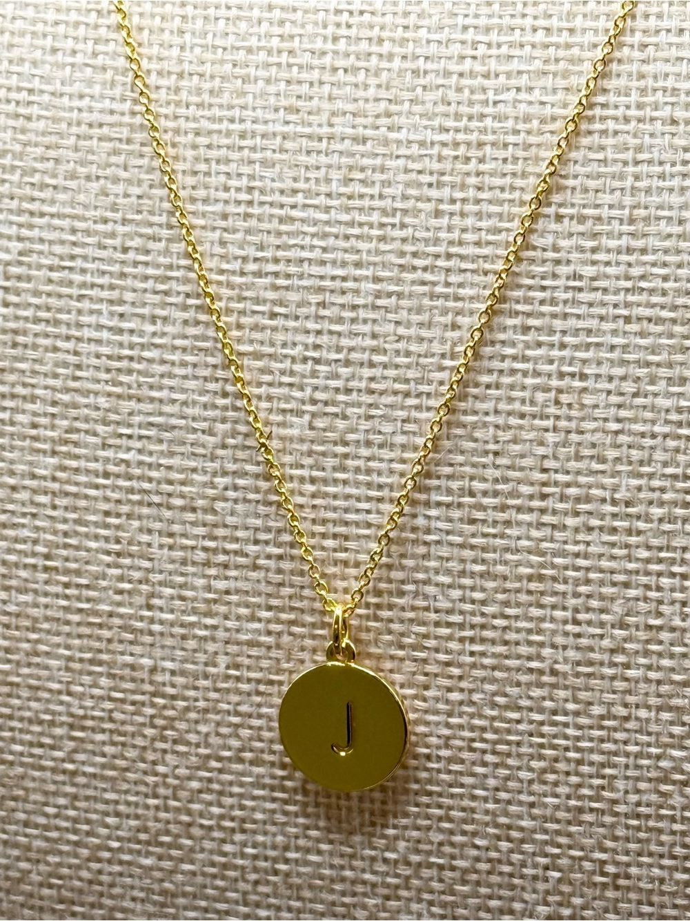 Kate Spade 12k Gold-Plated Initial “J” Pendant Necklace, 17" + 3" Extender - Picture 5 of 5